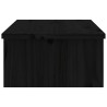 Supporto per Monitor Nero 50x27x15 cm in Legno Massello di Pino