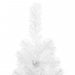 vidaXL Albero Natale Artificiale Sottile a Metà Supporto Bianco 210 cm