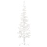 vidaXL Albero Natale Artificiale Sottile a Metà Supporto Bianco 150 cm