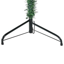 vidaXL Albero Natale Artificiale Sottile a Metà Supporto Verde 210 cm