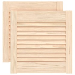 vidaXL Ante a Lamelle 2 pz in Legno Massello di Pino 39,5x39,4 cm