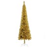 vidaXL Albero di Natale Sottile Oro 240 cm 