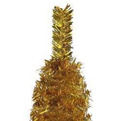 vidaXL Albero di Natale Sottile Oro 240 cm 