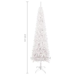 vidaXL Albero di Natale Sottile Bianco 150 cm