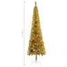 vidaXL Albero di Natale Sottile Oro 240 cm 