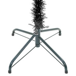 vidaXL Albero di Natale Sottile Nero 120 cm