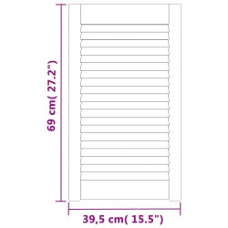 vidaXL Anta a Lamelle in Legno Massello di Pino 69x39,4 cm