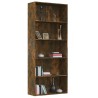   Libreria a 5 Ripiani Rovere Fumo 80x30x189 cm Legno ingegnerizzato