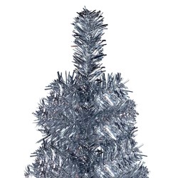 vidaXL Albero di Natale Sottile Argento 180 cm 