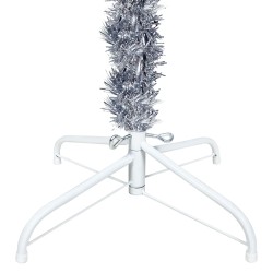 vidaXL Albero di Natale Sottile Argento 180 cm 