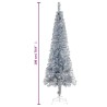 vidaXL Albero di Natale Sottile Argento 180 cm 