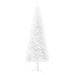 vidaXL Albero Natale Artificiale Sottile a Metà Supporto Bianco 180 cm