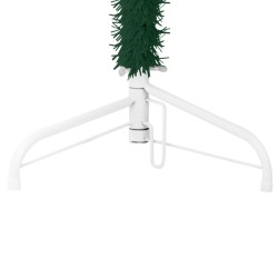 vidaXL Albero Natale Artificiale Sottile a Metà Supporto Verde 180 cm