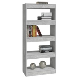   Libreria/Divisorio Grigio Cemento 60x30x135cm Legno ingegnerizzato