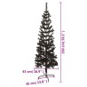 vidaXL Albero di Natale Sottile Nero 150 cm