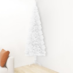 vidaXL Albero Natale Artificiale Sottile a Metà Supporto Bianco 240 cm