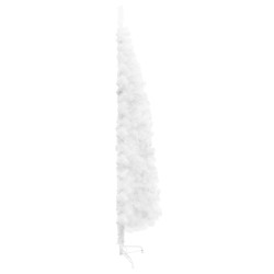 vidaXL Albero Natale Artificiale Sottile a Metà Supporto Bianco 240 cm