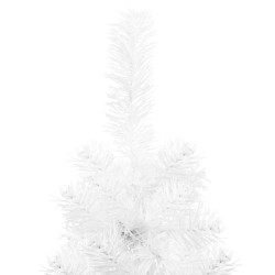 vidaXL Albero Natale Artificiale Sottile a Metà Supporto Bianco 240 cm