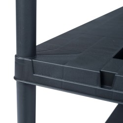 vidaXL Scaffali 2 pz Nero 220 kg 90x40x138 cm in Plastica