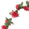 vidaXL Ghirlande Fiori Artificiali 6 pz Rosa Rossa Primaverile 250cm