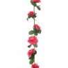 vidaXL Ghirlande Fiori Artificiali 6 pz Rosa Rossa Primaverile 250cm