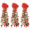 vidaXL Ghirlande Fiori Artificiali 3 pz Rosso 85cm