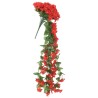 vidaXL Ghirlande Fiori Artificiali 3 pz Rosso 85cm