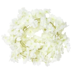 vidaXL Ghirlande Fiori Artificiali 6 pz Bianco 180cm