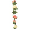 vidaXL Ghirlande Fiori Artificiali 6 pz Rosato e Champagne 240cm