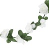 vidaXL Ghirlande Fiori Artificiali 6 pz Bianco 240cm