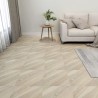 vidaXL Listoni Pavimenti Autoadesivi 55 pz in PVC 5,11 m² Beige Rigati