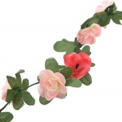 vidaXL Ghirlande Fiori Artificiali 6 pz Rosa Primaverile 250cm