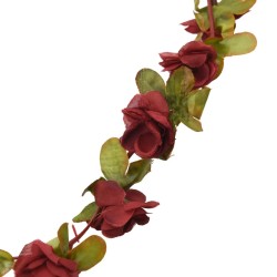 vidaXL Ghirlande Fiori Artificiali 6 pz Rosso Vino 250cm