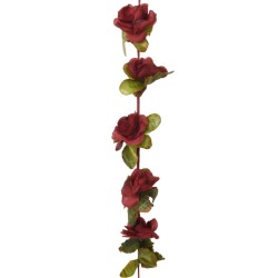 vidaXL Ghirlande Fiori Artificiali 6 pz Rosso Vino 250cm