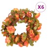 vidaXL Ghirlande Fiori Artificiali 6 pz Arancione 250cm