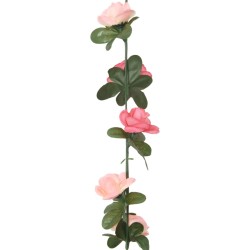 vidaXL Ghirlande Fiori Artificiali 6 pz Rosato 240cm