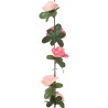 vidaXL Ghirlande Fiori Artificiali 6 pz Rosato 240cm