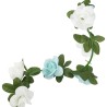 vidaXL Ghirlande Fiori Artificiali 6 pz Blu e Bianco 240cm