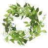 vidaXL Ghirlande Fiori Artificiali 6 pz Bianco 200cm