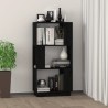   Libreria/Divisorio Nero 51x25x101 cm in Legno Massello di Pino