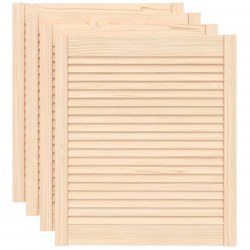 Ante a Lamelle 4 pz in Legno Massello di Pino 69x59,4 cm