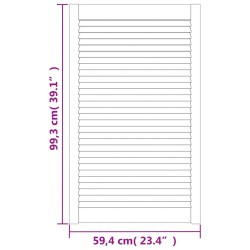 Anta a Lamelle in Legno Massello di Pino 99,3x59,4 cm