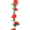 Ghirlande Fiori Artificiali 6 pz Rosso Primaverile 250cm