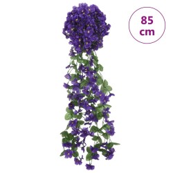 Ghirlande Fiori Artificiali 3 pz Viola Scuro 85cm