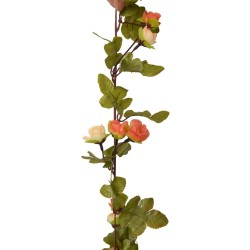 Ghirlande Fiori Artificiali 6 pz Rosso Tramonto 215cm