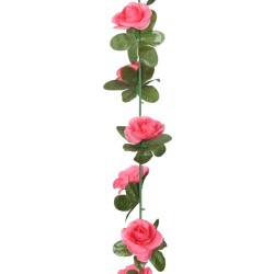 Ghirlande Fiori Artificiali 6 pz Rosso Rosa 240cm