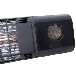 Sunred Radiatore a Parete Sun and Sound 2000 W Tubo Oro Rosa Nero