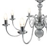 Lampadario Argento con 8 Lampadine E14