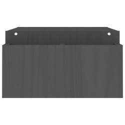   Supporto per Monitor Grigio100x27,5x15cm Legno Massello di Pino