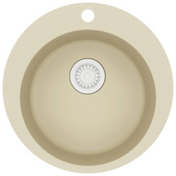 Lavello da Cucina in Granito Vasca Singola Tonda Beige